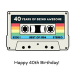 40th Birthday Retro Tape