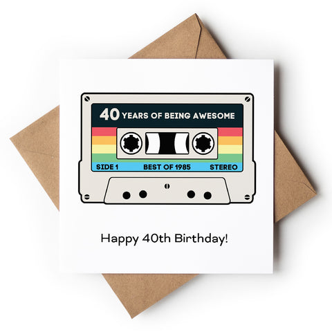 40th Birthday Retro Tape