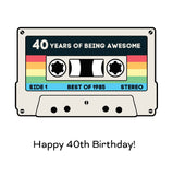 40th Birthday Retro Tape