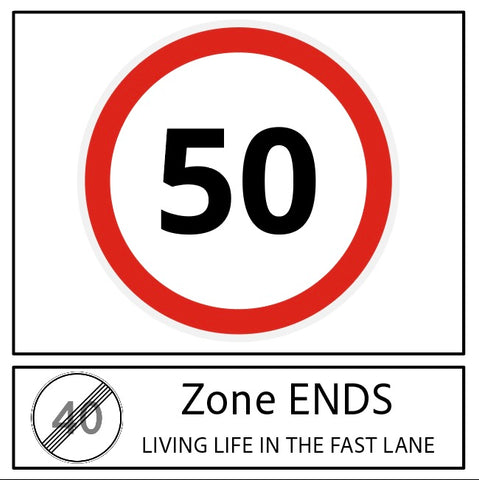 50th Birthday Speed Sign
