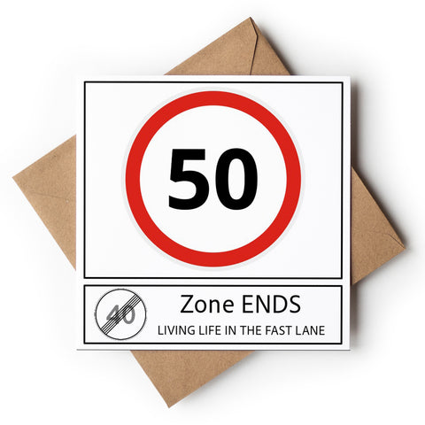 50th Birthday Speed Sign