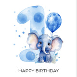 Age 1 Blue Elephant