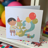 Age 2 Birthday Boy And Dragon