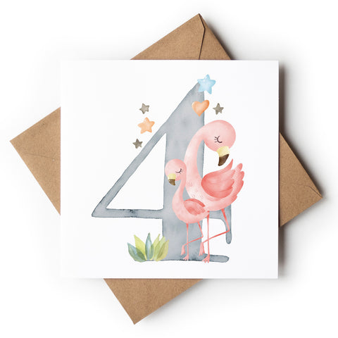 Age 4 Flamingoes