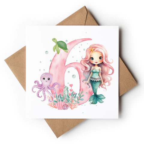 Age 6 Mermaid And Octopus