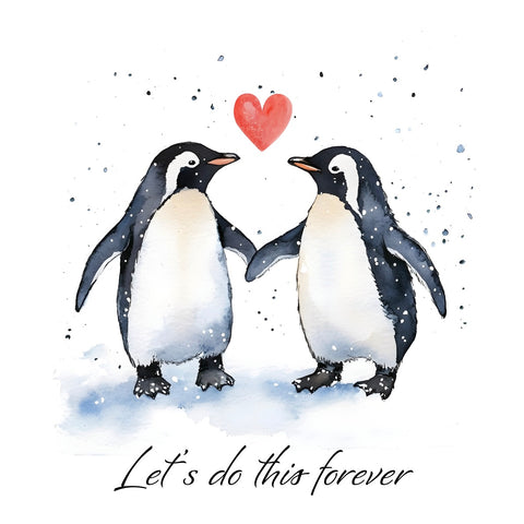 Happy Anniversary Penguin Couple