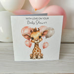 Baby Shower - Giraffe With Balloons