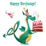 Birthday Dragon With Cake