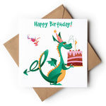 Birthday Dragon With Cake