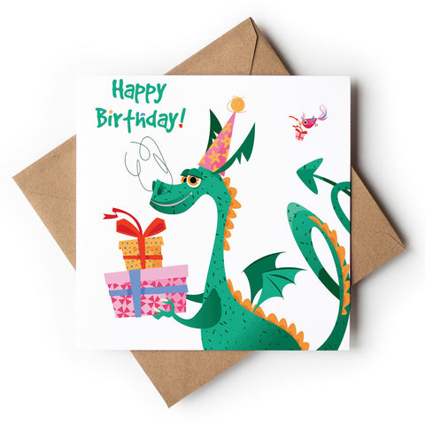 Birthday Dragon With Presents