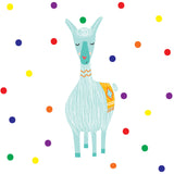 Blue Llama With Dots