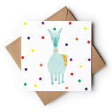 Blue Llama With Dots