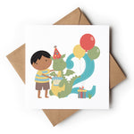 Age 2 Birthday Boy And Dragon