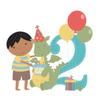 Age 2 Birthday Boy And Dragon