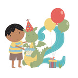 Age 2 Birthday Boy And Dragon