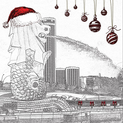 Merlion At Christmas