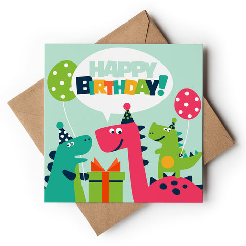 Colourful Birthday Dinosaurs
