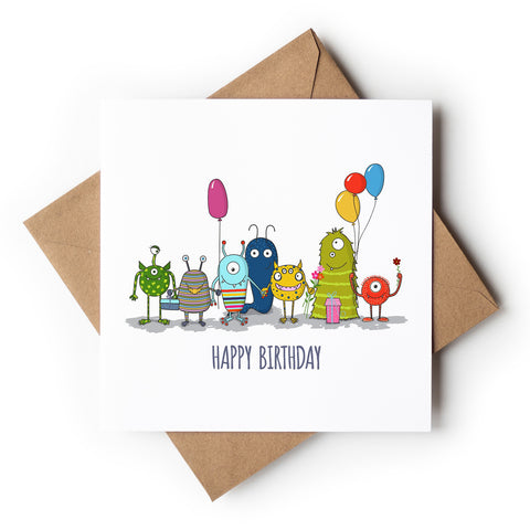 Colourful Birthday Monsters