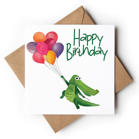Crocodile With Balloons