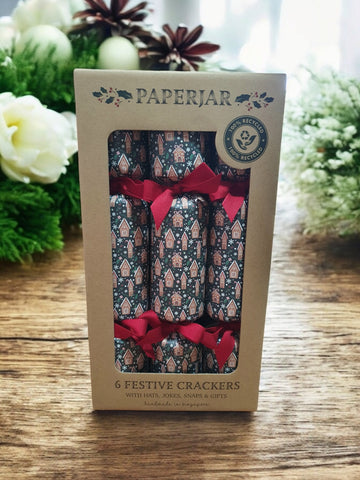 Xmas Crackers - Box of 6 - Gingerbread Village