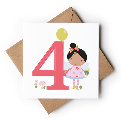 Age 4 Birthday Girl