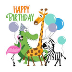 Happy Birthday Safari Animals