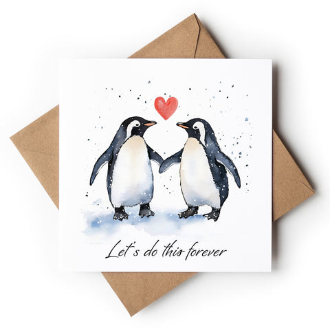 Happy Anniversary Penguin Couple