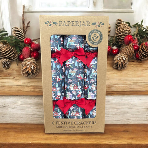 Xmas Crackers - Box of 6 - Santa's Village
