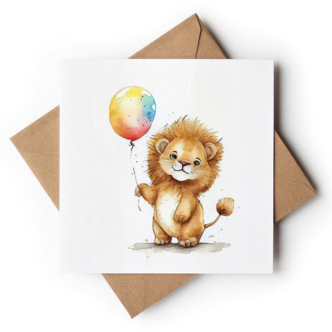 Lion With Balloons