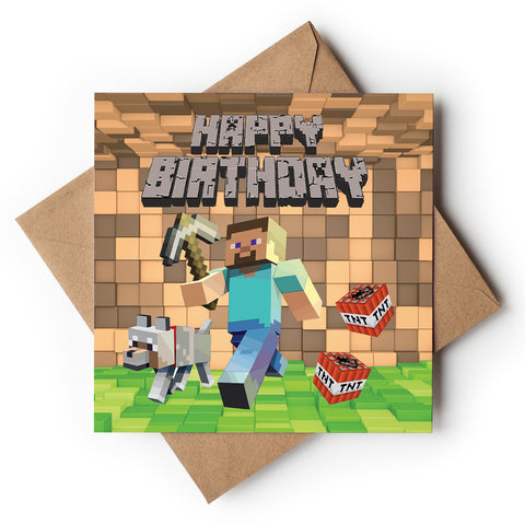 Minecraft Steve With Dog