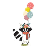 Raccoon With Balloons