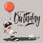 Raccoon With Red Balloon