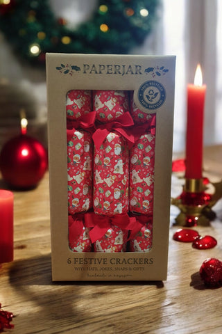 Xmas Crackers - Box of 6 - Santa And Friends