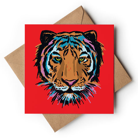 Colourful Tiger Face