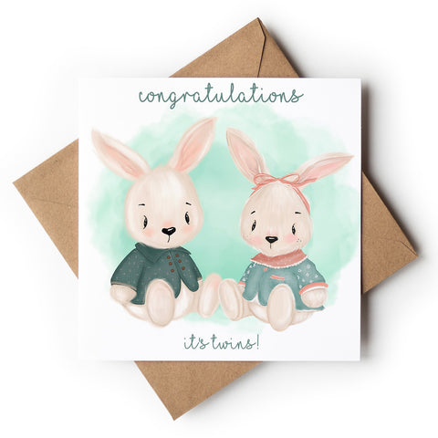 Twin Bunnies - Boy And Girl