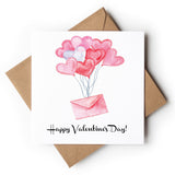 Valentine Envelope With Heart Balloons