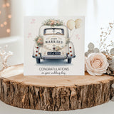 Congratulations Wedding Day Vintage Car