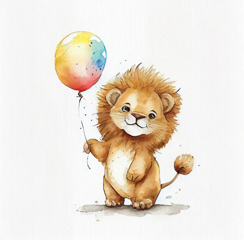 Lion With Balloons