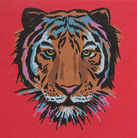 Colourful Tiger Face